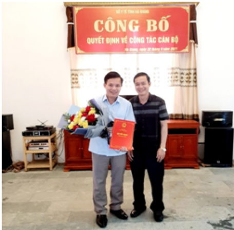 Công bố và trao Quyết định bổ nhiệm chức vụ Phó Giám đốc bệnh viện Phục hồi chức năng
